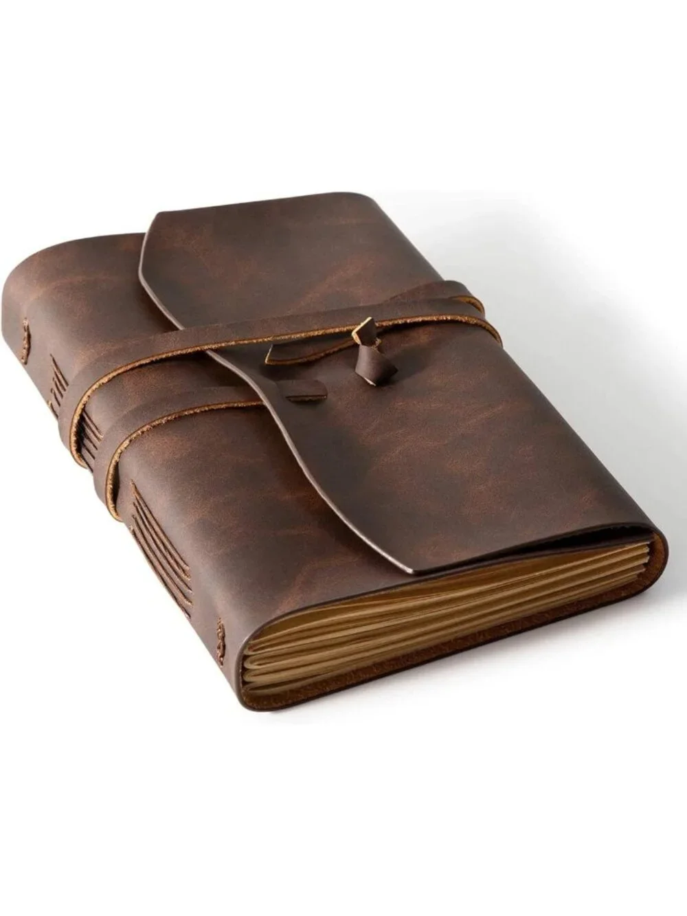 Genuine Leather Vintage Journal Notebook - 260 Pages, 5x7 for Writing & Travel